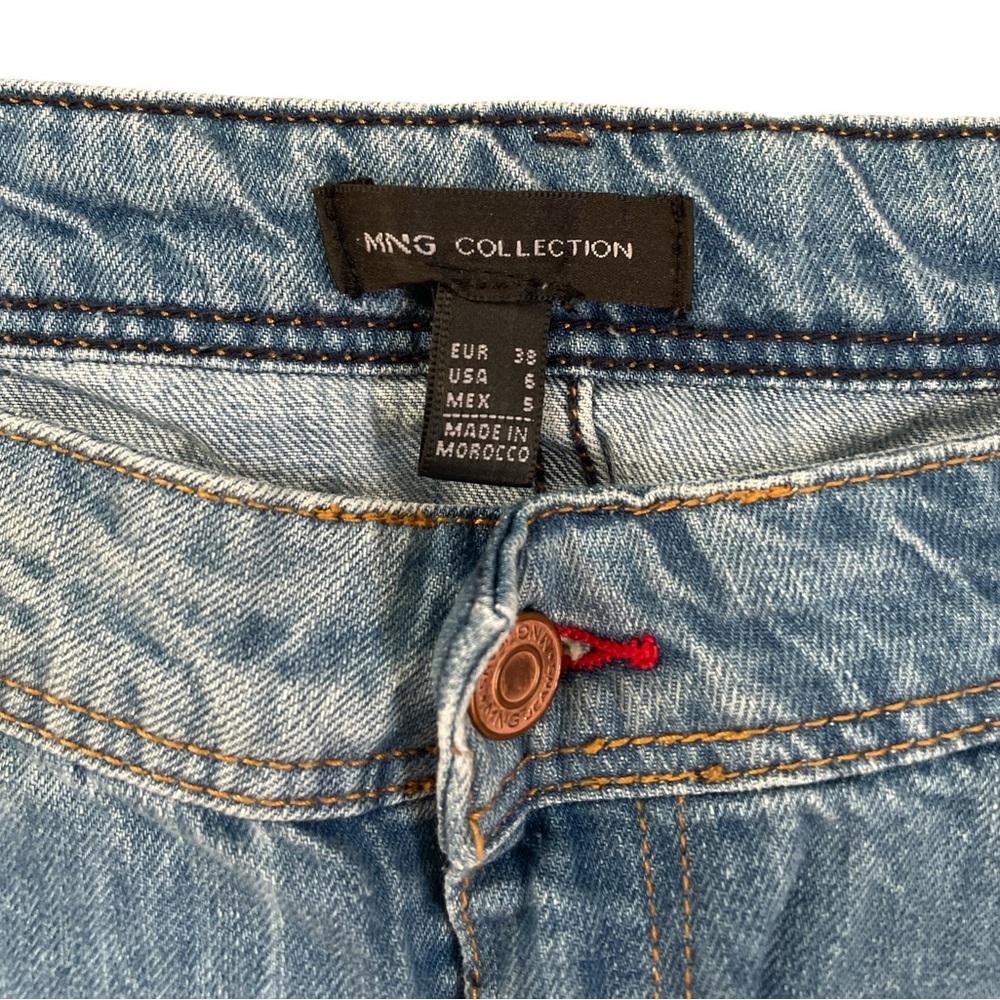 MNG Ripped Low Rise Ankle Jeans - Size 6 - Picture 4 of 4